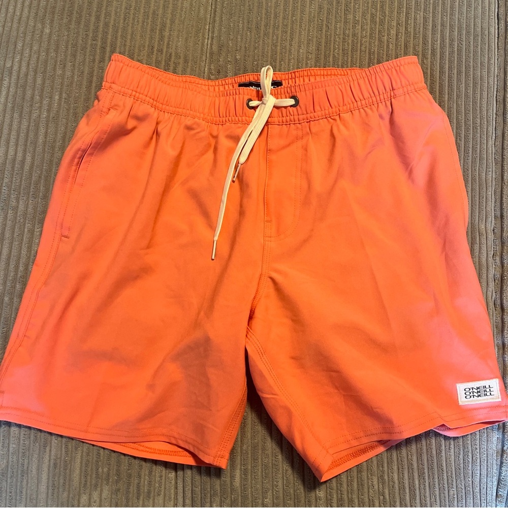 O'Neill Hyperdry Orange Above the Knee Board Shorts, Men's Size S Orange NWOT